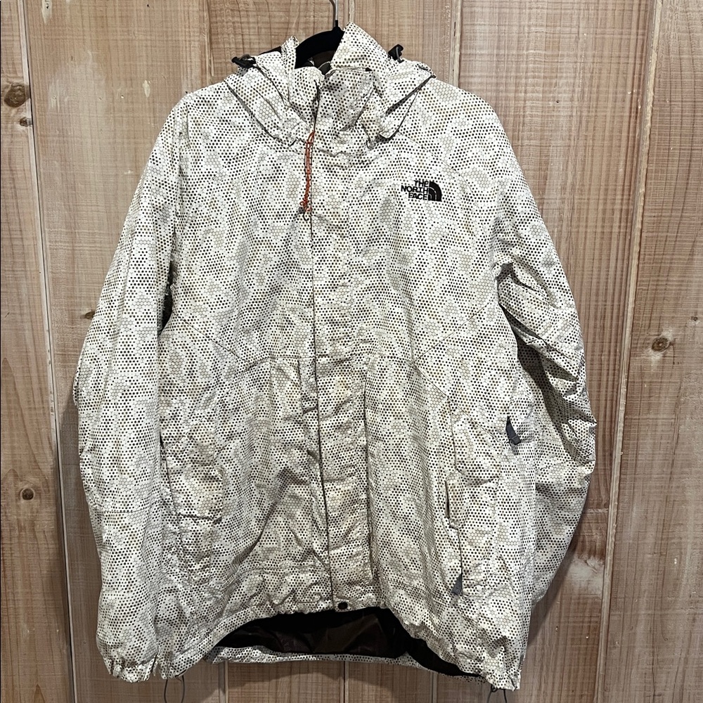 The North Face Patterned Gray and Black Jacket